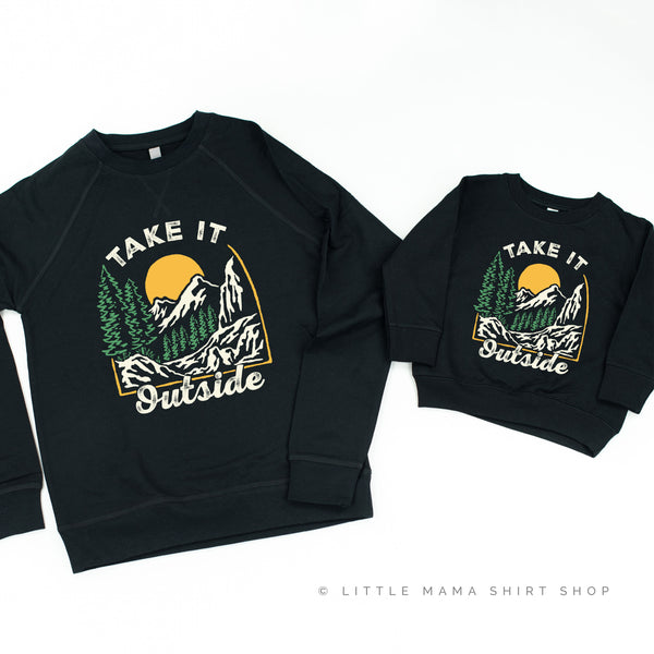 Take It Outside - Set of 2 Matching BLACK Sweaters
