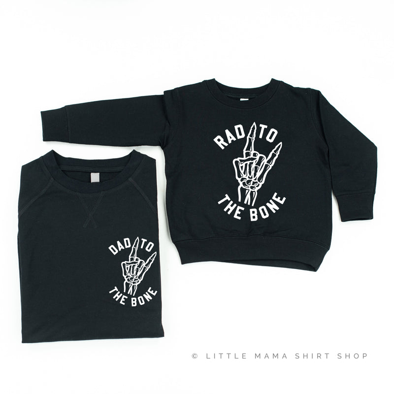 Dad to the Bone / Rad to the Bone - Set of 2 Matching Sweaters