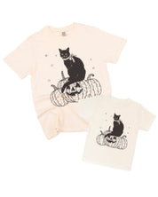 Black Cat on the Prowl - Set of 2 Coordinating Tees Little Mama Shirt Shop