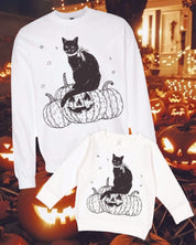 Black Cat on the Prowl - Set of 2 Basic Fleece Sweaters Little Mama Shirt Shop