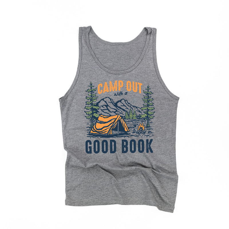 Camp Out with a Good Book - Unisex Jersey Tank