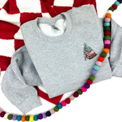 Embroidered BASIC Fleece - Gray - Booked For Christmas Little Mama Shirt Shop LLC