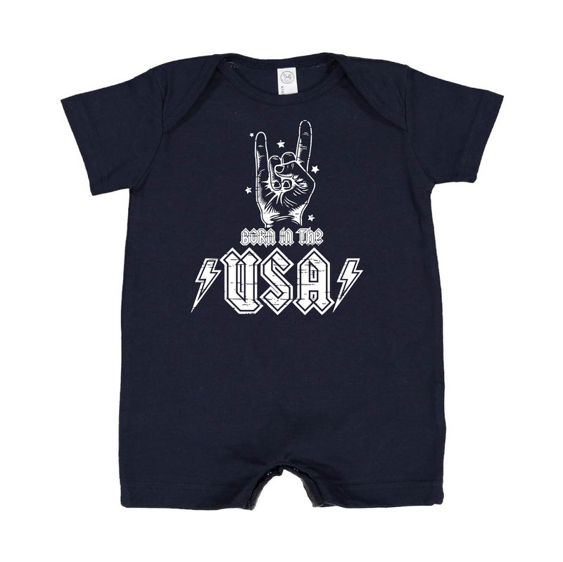 BORN IN THE USA - Short Sleeve / Shorts - One Piece Baby Romper