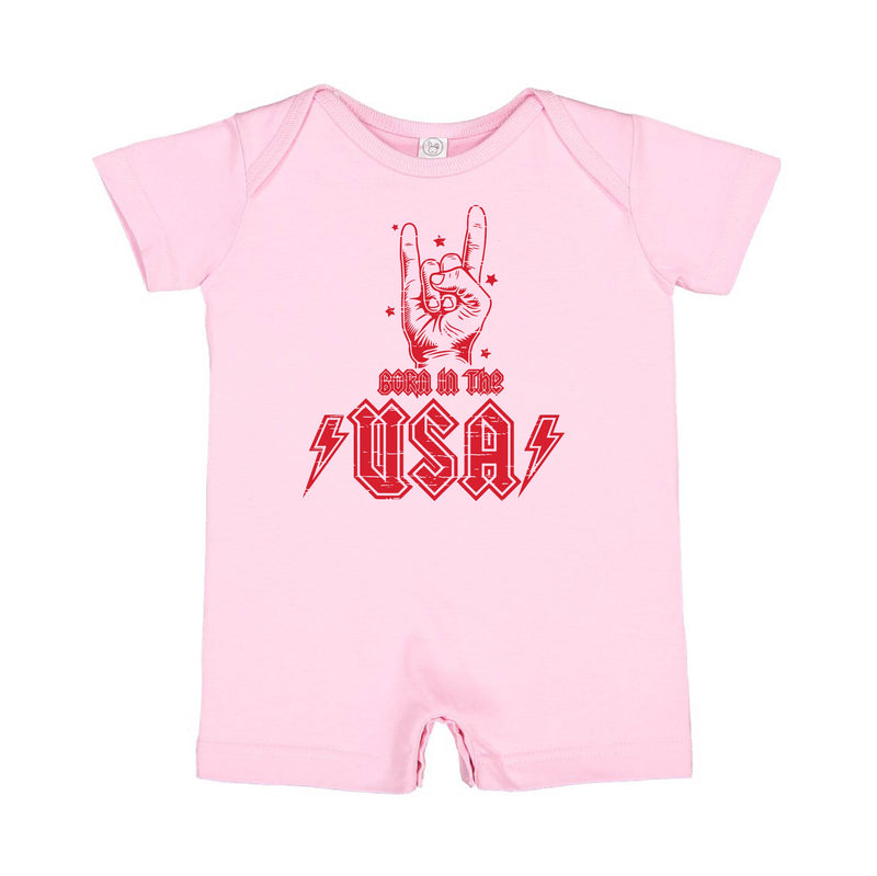 BORN IN THE USA - Short Sleeve / Shorts - One Piece Baby Romper