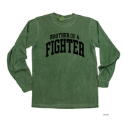 Brother of a Fighter - Varsity - Long Sleeve Comfort Colors Tee Little Mama Shirt Shop