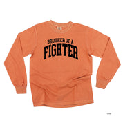 Brother of a Fighter - Varsity - Long Sleeve Comfort Colors Tee Little Mama Shirt Shop