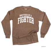 Brother of a Fighter - Varsity - Long Sleeve Comfort Colors Tee Little Mama Shirt Shop