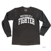 Brother of a Fighter - Varsity - Long Sleeve Comfort Colors Tee Little Mama Shirt Shop