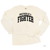 Brother of a Fighter - Varsity - Long Sleeve Comfort Colors Tee Little Mama Shirt Shop