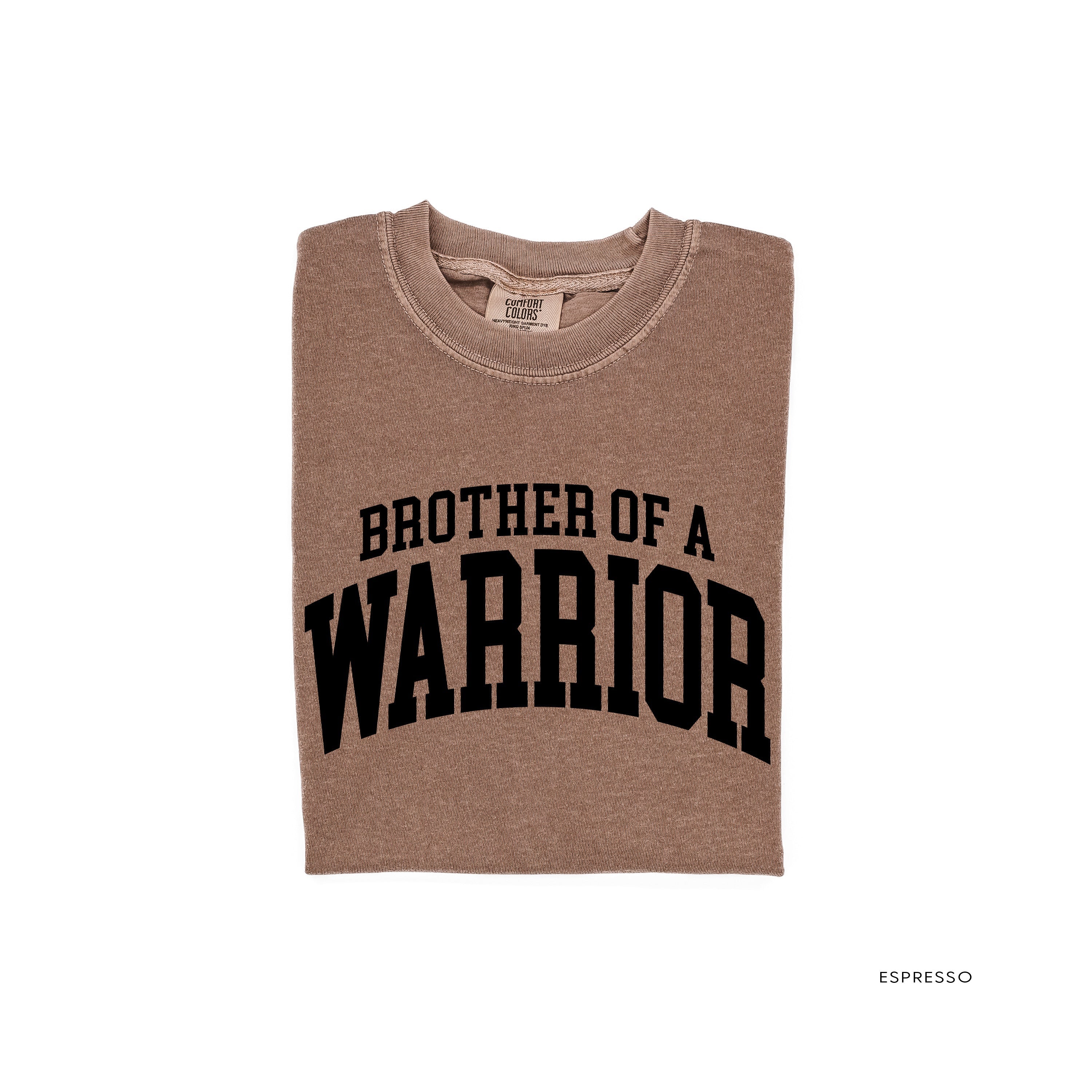 Brother of a Warrior - Varsity - Comfort Colors Tee Little Mama Shirt Shop