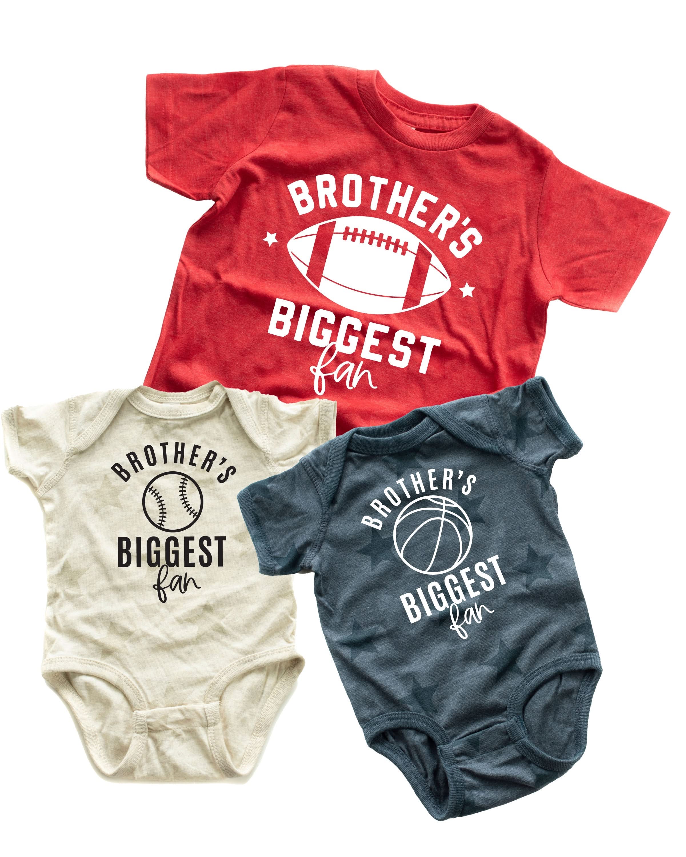 Brother's Biggest Fan - (Choose Your Sport) - Child STAR Tee Little Mama Shirt Shop