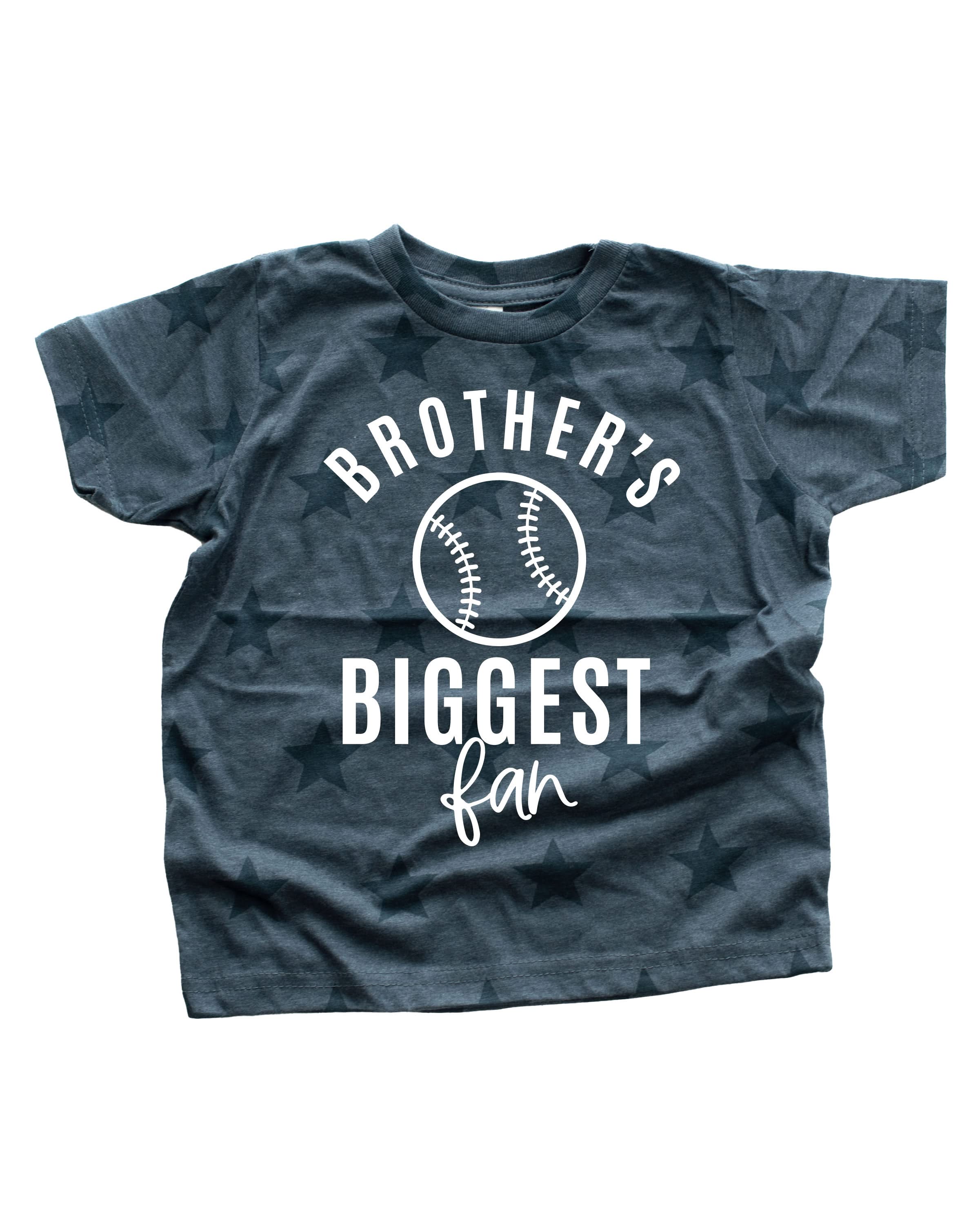 Brother's Biggest Fan - (Choose Your Sport) - Child STAR Tee Little Mama Shirt Shop