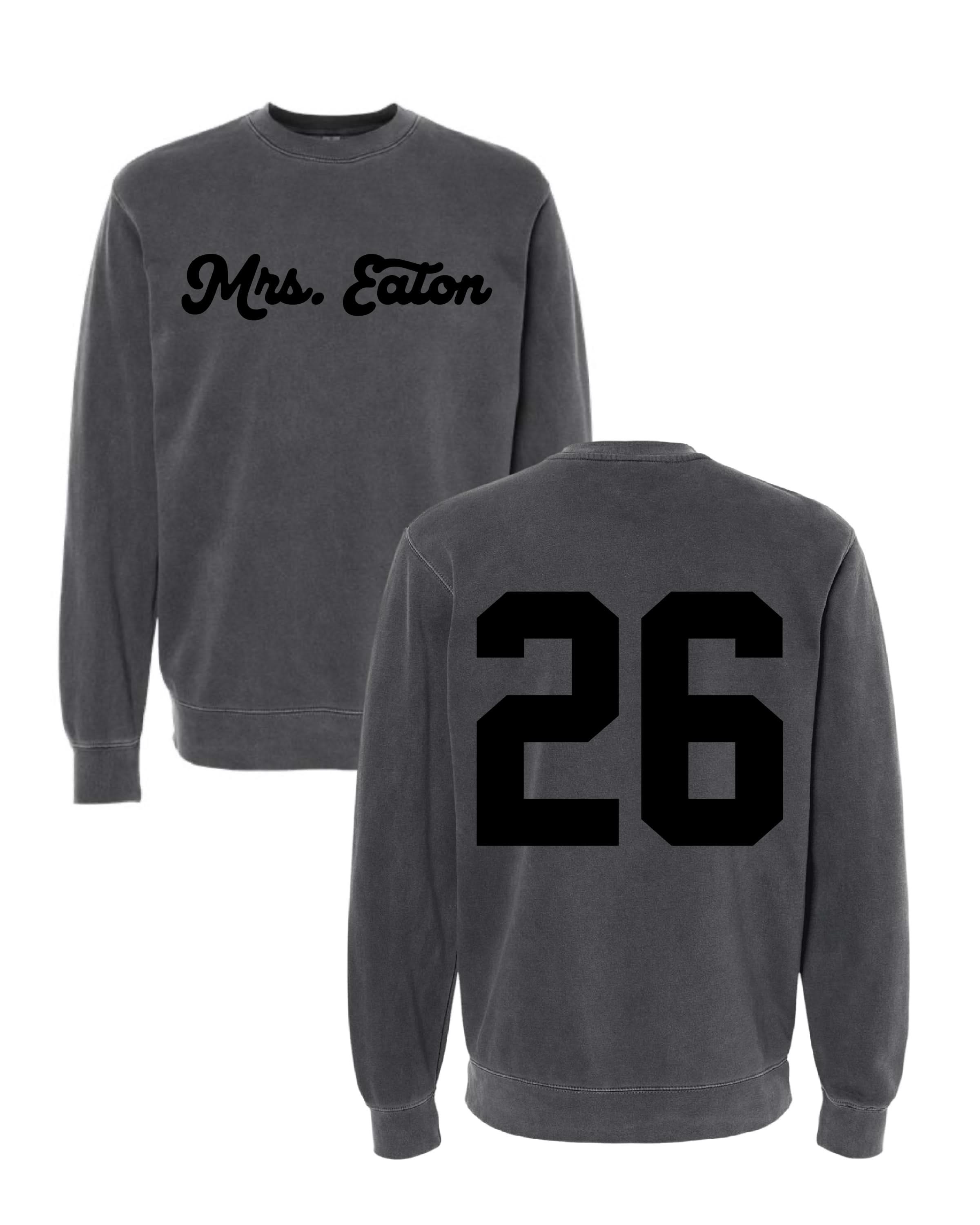 Custom Teacher Crewneck - Pigment Crewneck Little Mama Shirt Shop LLC