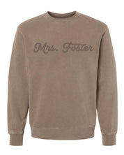 Custom Teacher Crewneck - Pigment Crewneck Little Mama Shirt Shop LLC