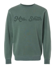 Custom Teacher Crewneck - Pigment Crewneck Little Mama Shirt Shop LLC