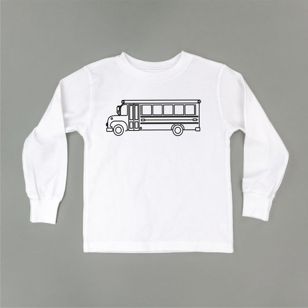 SCHOOL BUS - Minimalist Design - Long Sleeve Child Shirt