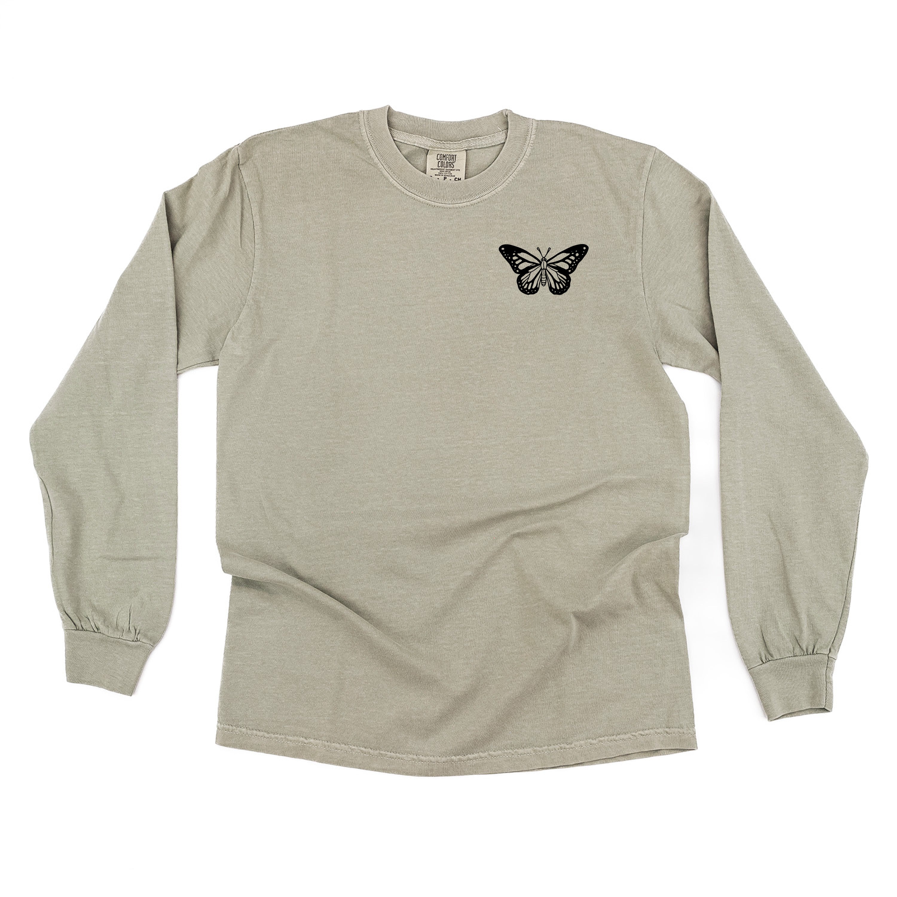 Butterfly - Long Sleeve Comfort Colors Tee Little Mama Shirt Shop
