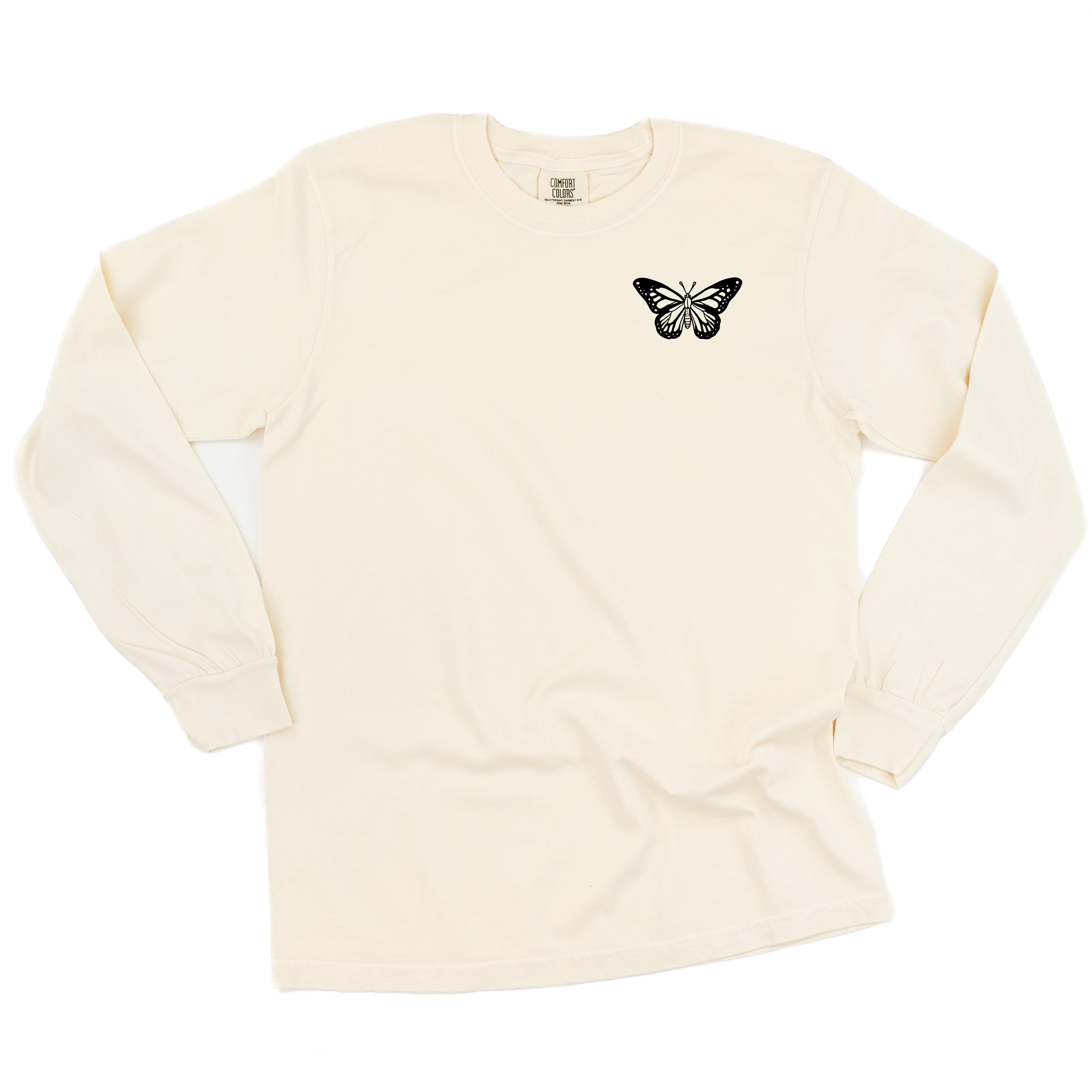 Butterfly - Long Sleeve Comfort Colors Tee Little Mama Shirt Shop