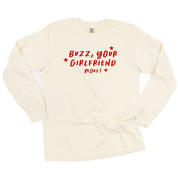 Buzz, Your Girlfriend Woof! - LONG SLEEVE Comfort Colors Tee Little Mama Shirt Shop