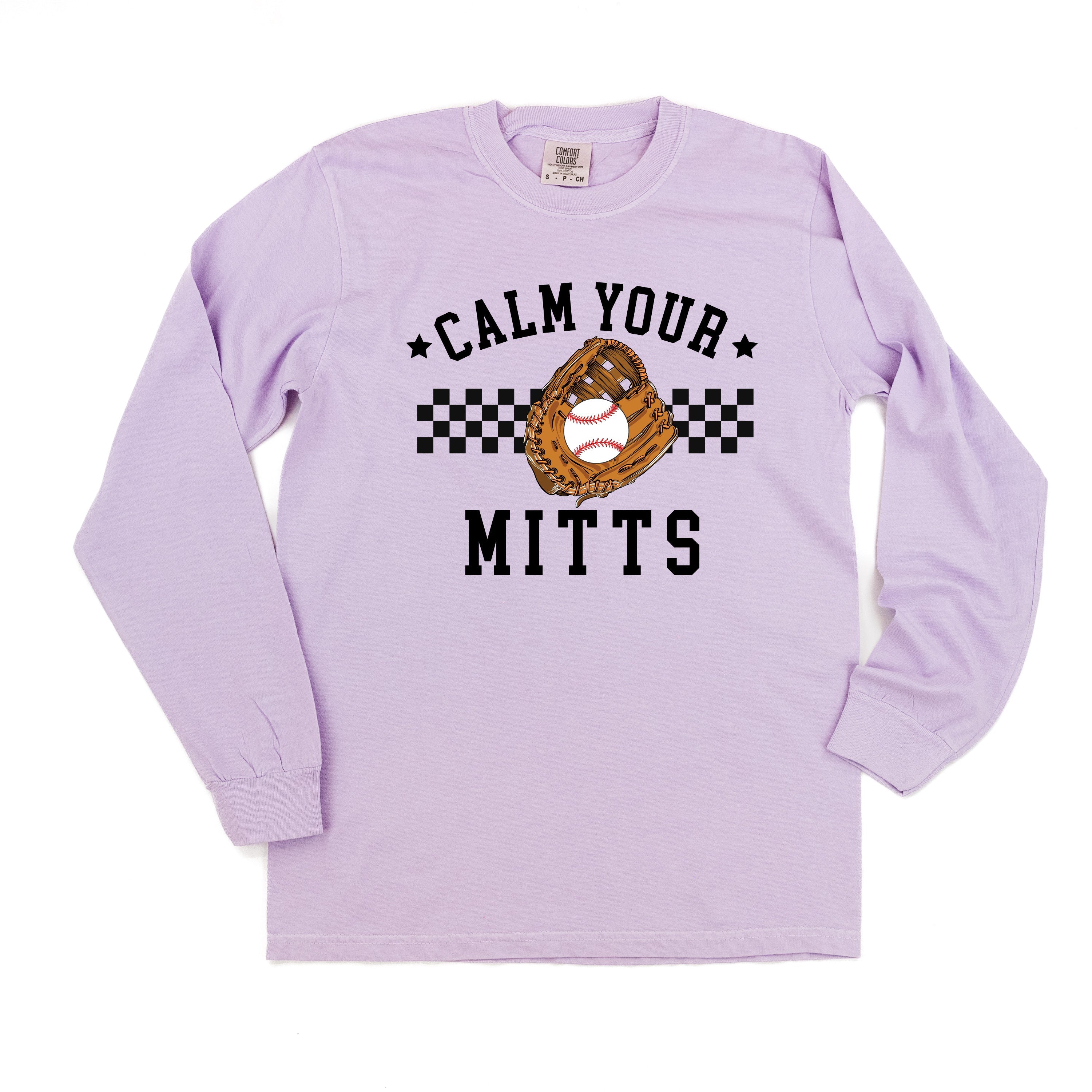 Calm Your Mitts - LONG SLEEVE Comfort Colors Tee Little Mama Shirt Shop