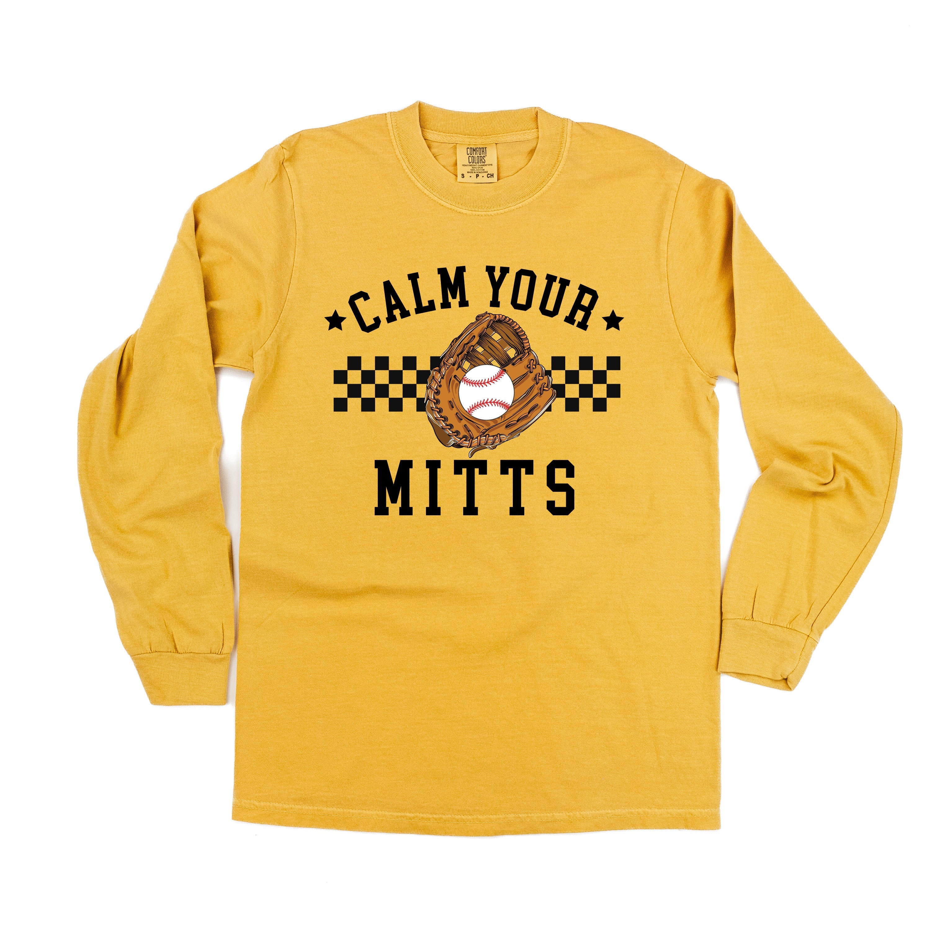 Calm Your Mitts - LONG SLEEVE Comfort Colors Tee Little Mama Shirt Shop