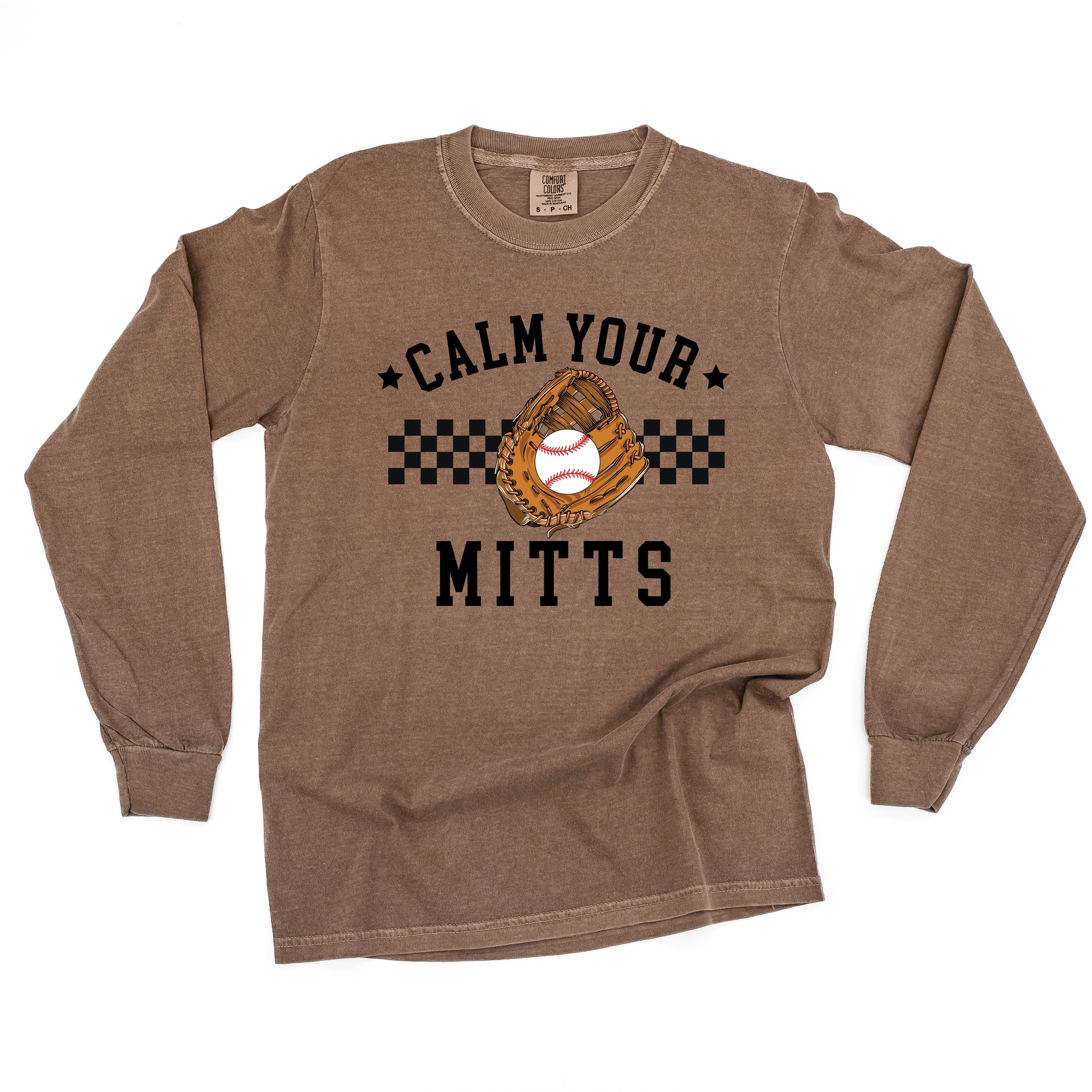 Calm Your Mitts - LONG SLEEVE Comfort Colors Tee Little Mama Shirt Shop