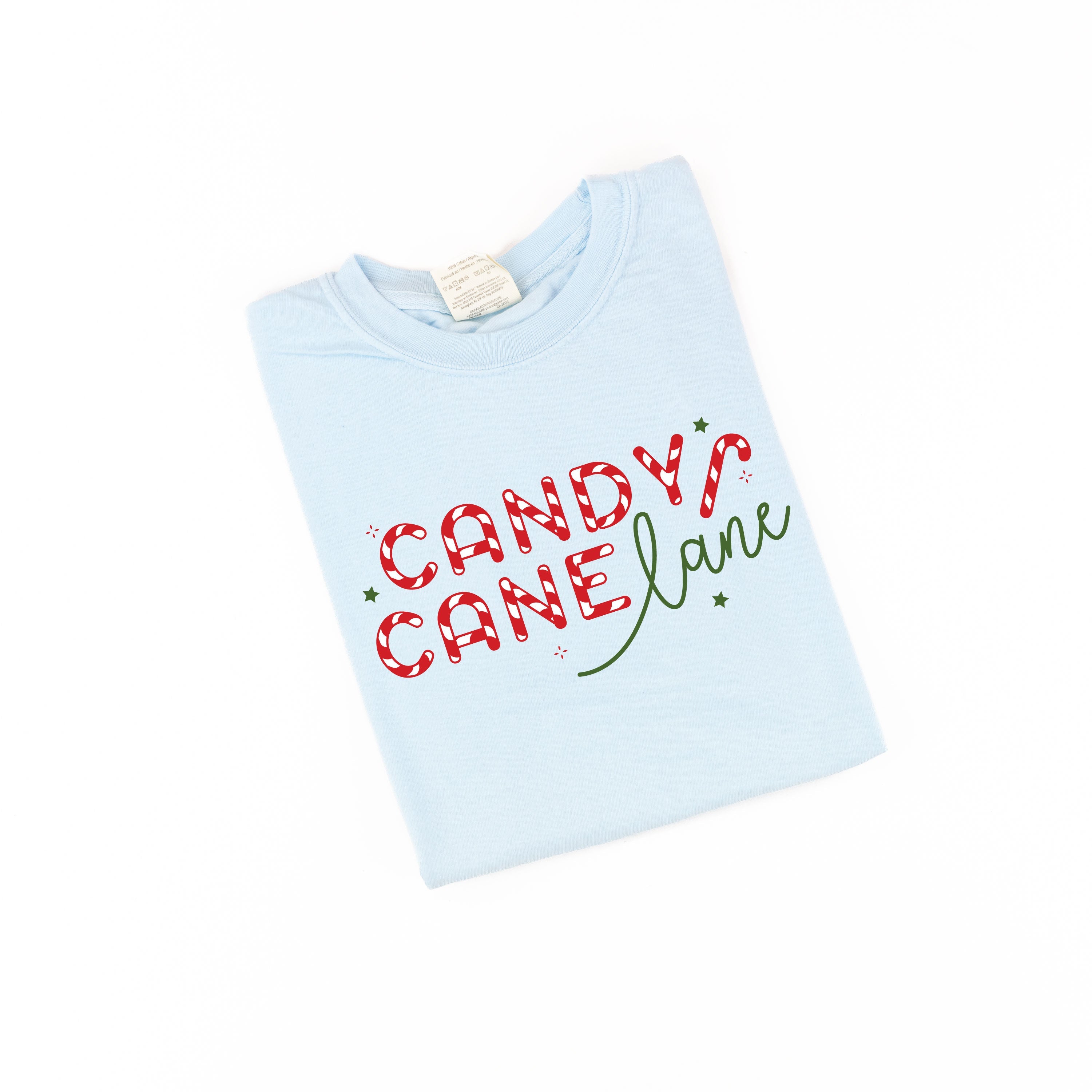 Candy Cane Lane - Comfort Colors Tee Little Mama Shirt Shop