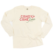 Candy Cane Lane - LONG SLEEVE Comfort Colors Tee Little Mama Shirt Shop