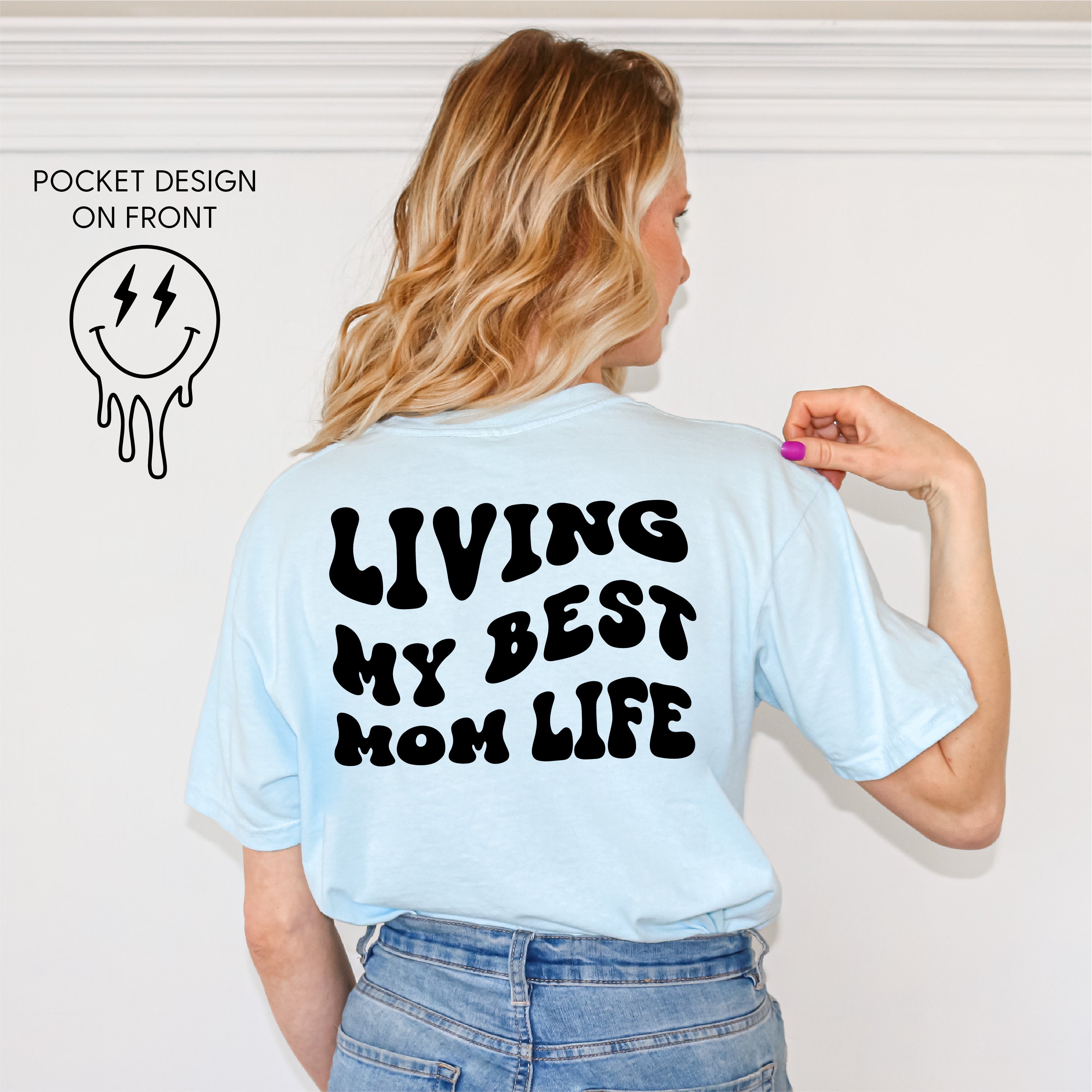  Melty Lightning Eyes) - Comfort Colors Tee Little Mama Shirt Shop