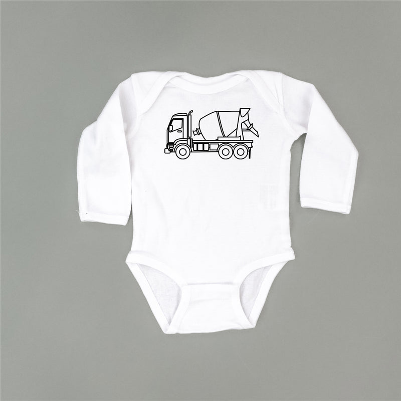 CEMENT TRUCK - Minimalist Design - Long Sleeve Child Shirt