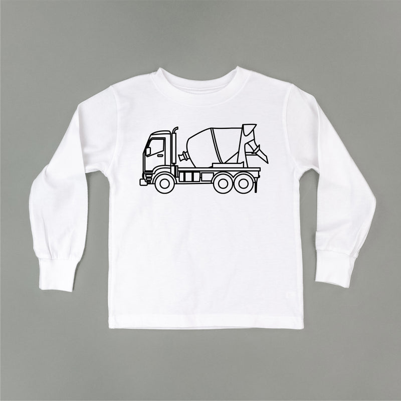CEMENT TRUCK - Minimalist Design - Long Sleeve Child Shirt