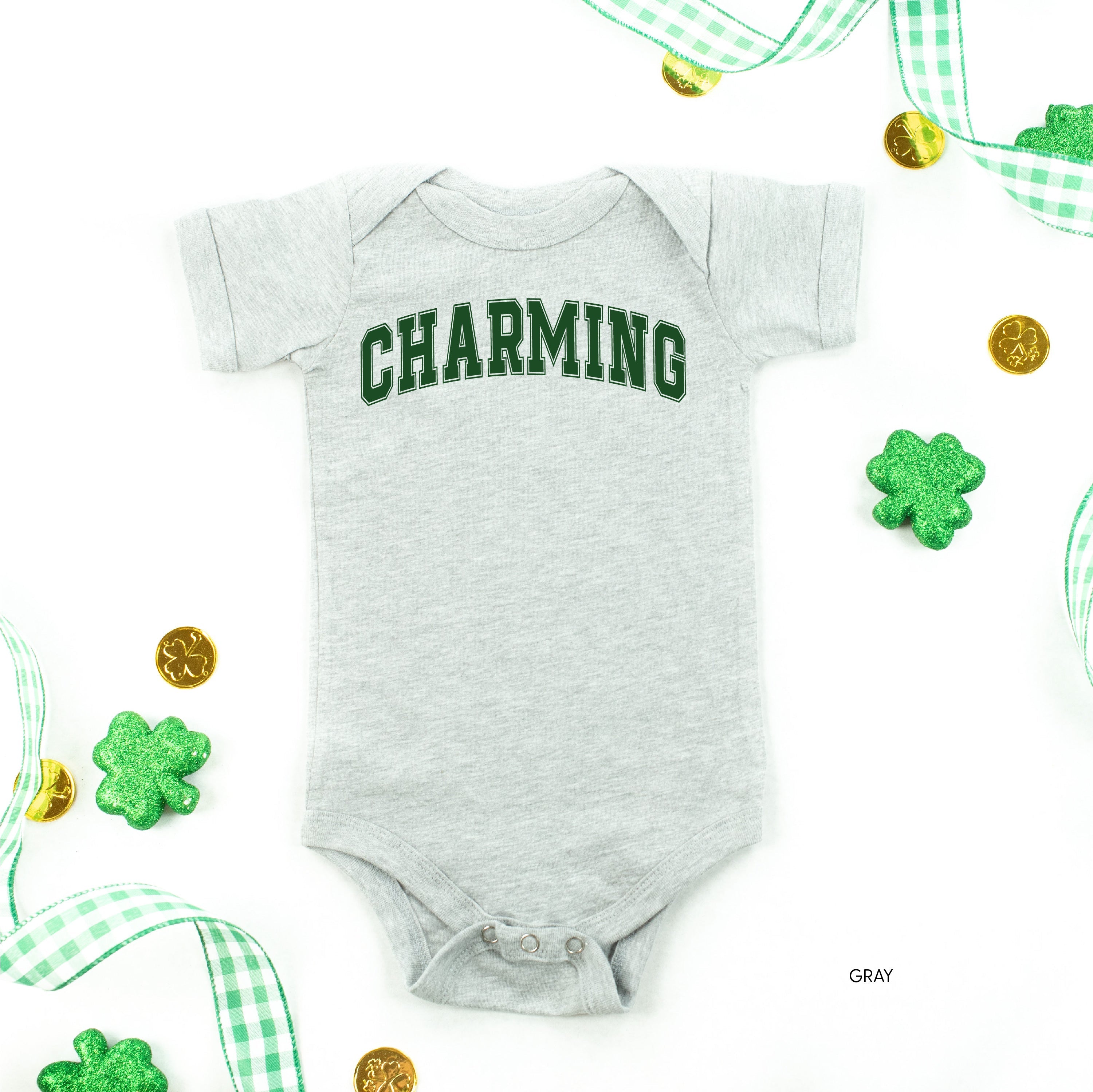 Charming - Varsity Outline - Infant Bodysuit/Tee Little Mama Shirt Shop