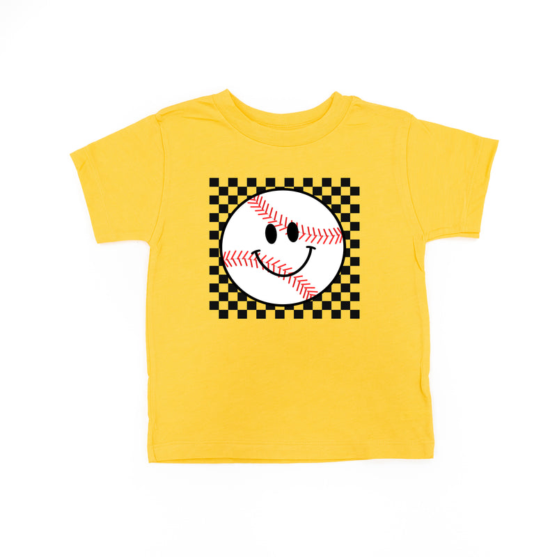 Checkers Smiley - Baseball - Short Sleeve Child Shirt