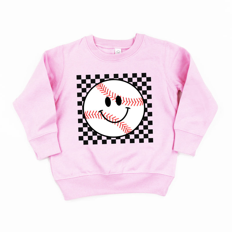 Checkers Smiley - Baseball - Child Sweater