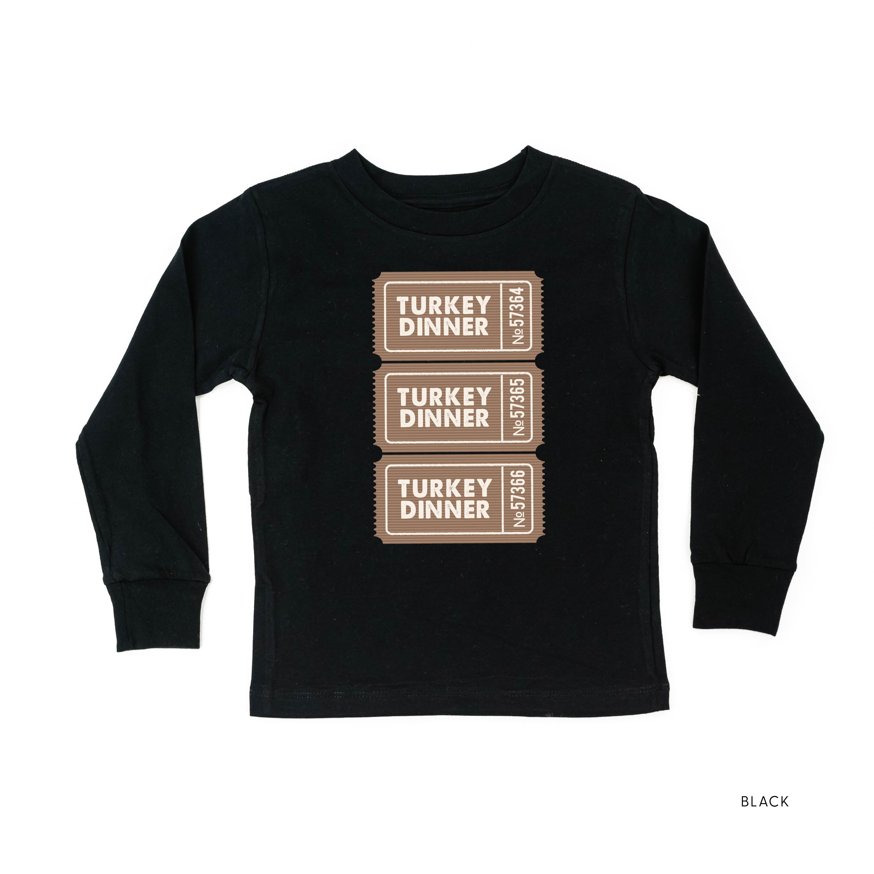 Turkey Dinner Tickets - Child LONG SLEEVE Tee Little Mama Shirt Shop