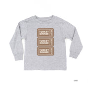 Turkey Dinner Tickets - Child LONG SLEEVE Tee Little Mama Shirt Shop