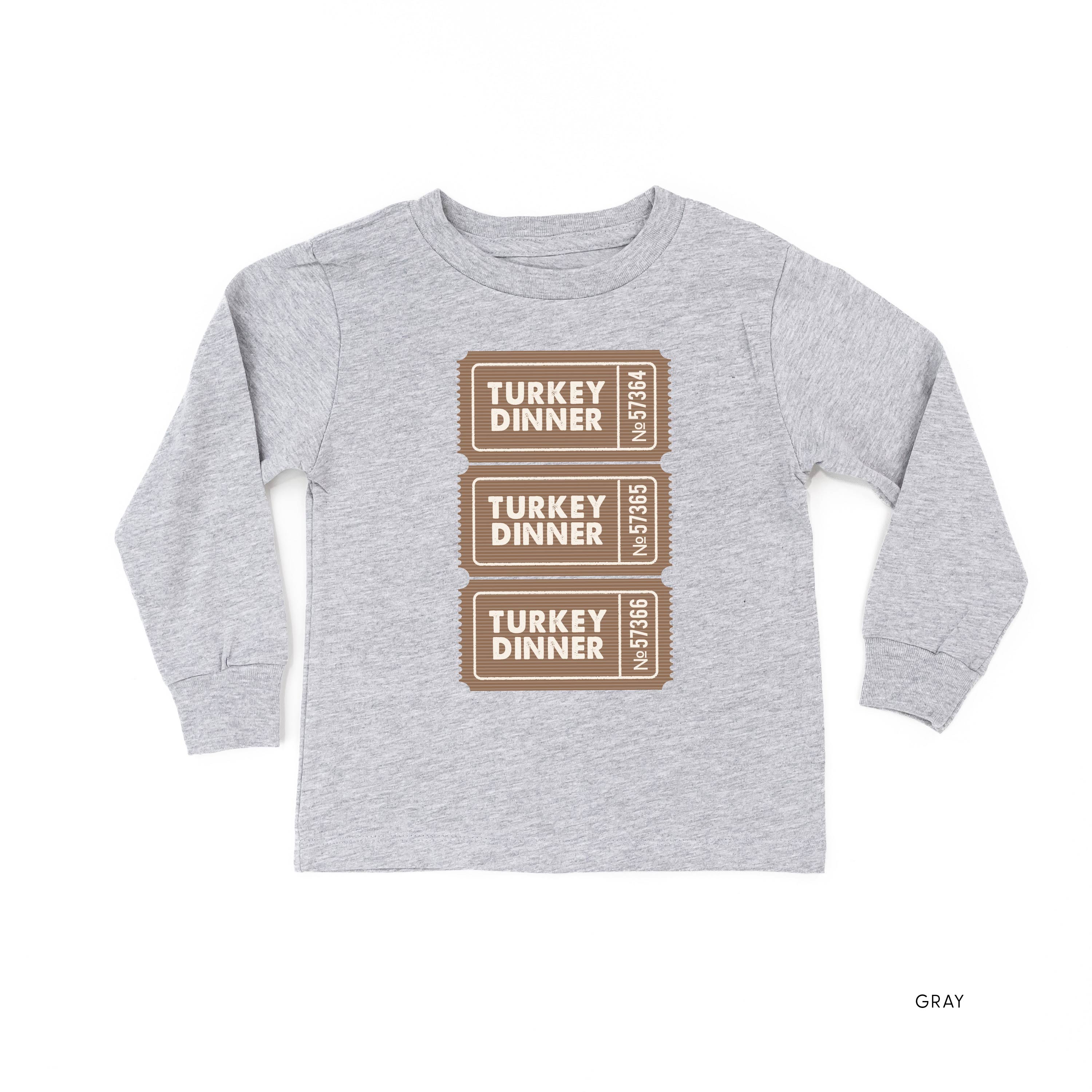 Turkey Dinner Tickets - Child LONG SLEEVE Tee Little Mama Shirt Shop
