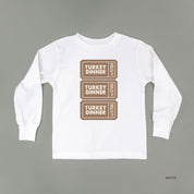 Turkey Dinner Tickets - Child LONG SLEEVE Tee Little Mama Shirt Shop