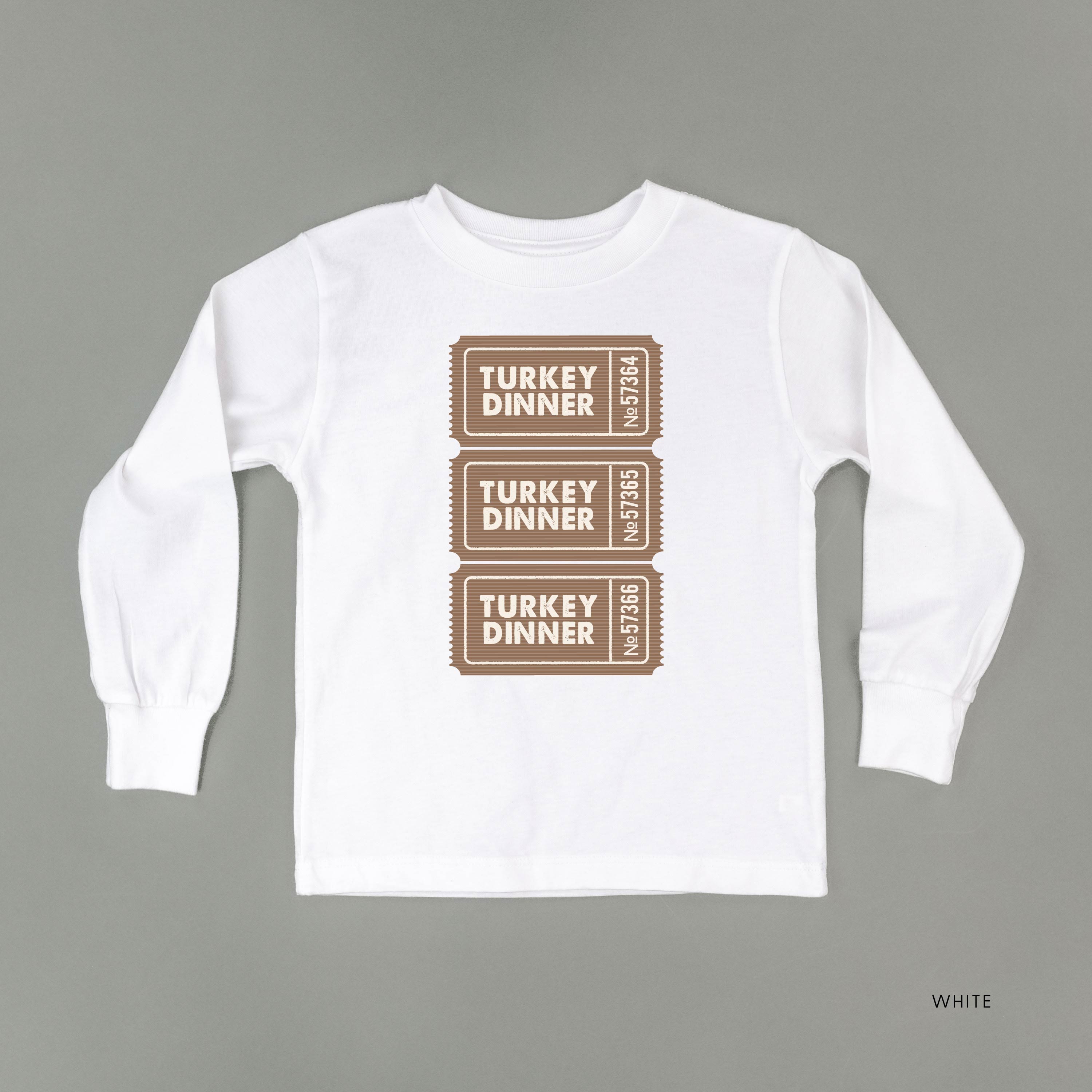 Turkey Dinner Tickets - Child LONG SLEEVE Tee Little Mama Shirt Shop