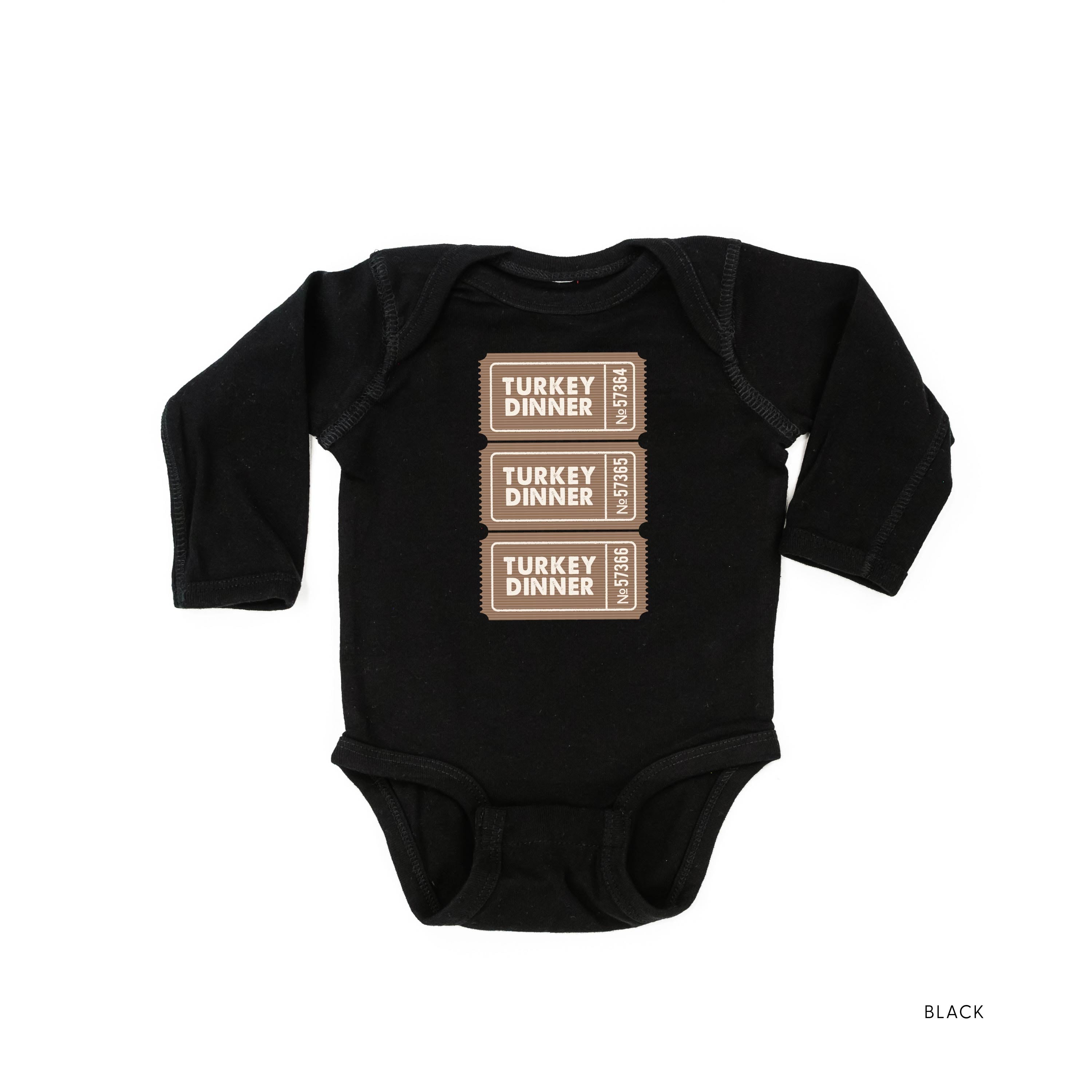 Turkey Dinner Tickets - Child LONG SLEEVE Tee Little Mama Shirt Shop
