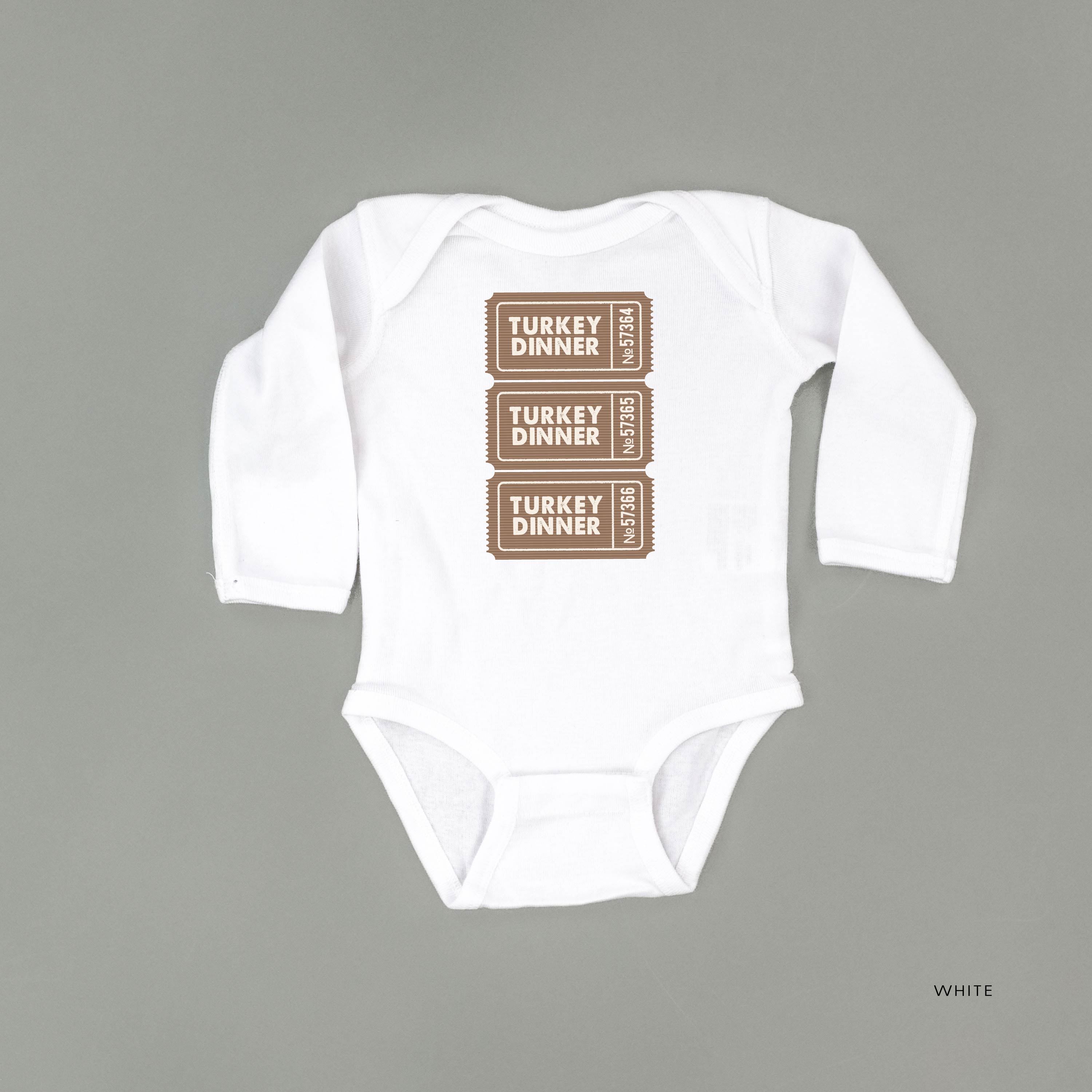 Turkey Dinner Tickets - Child LONG SLEEVE Tee Little Mama Shirt Shop