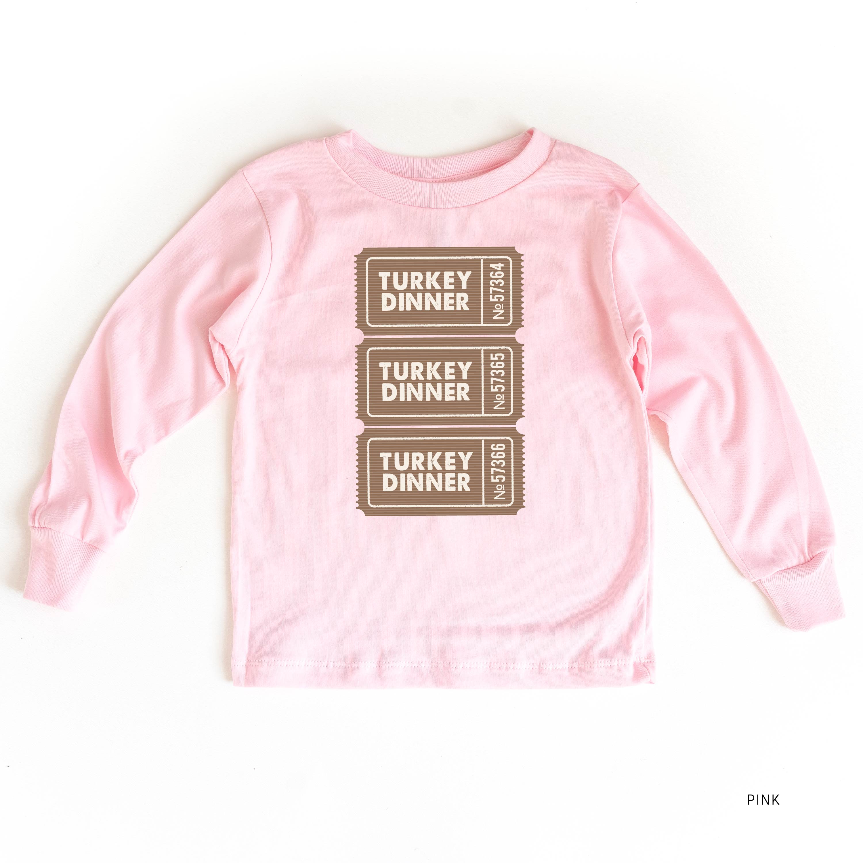 Turkey Dinner Tickets - Child LONG SLEEVE Tee Little Mama Shirt Shop