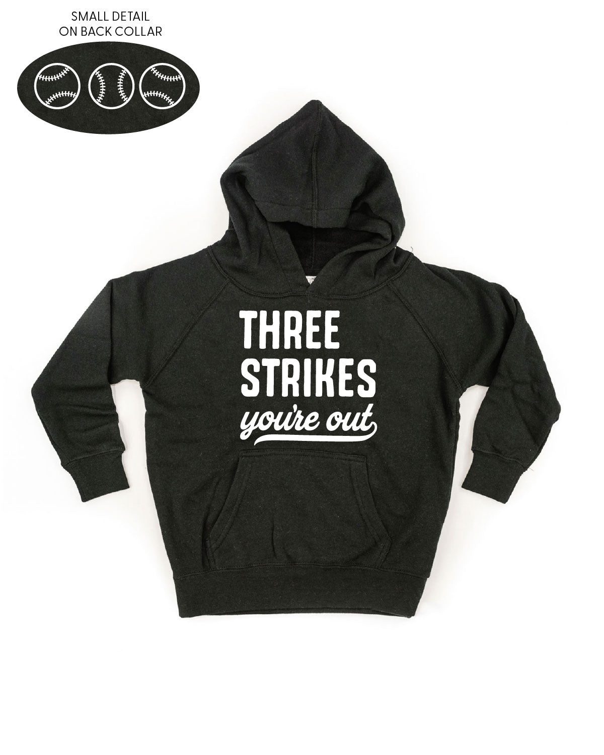 Three Strikes You're Out (bd) - Child HOODIE Little Mama Shirt Shop LLC