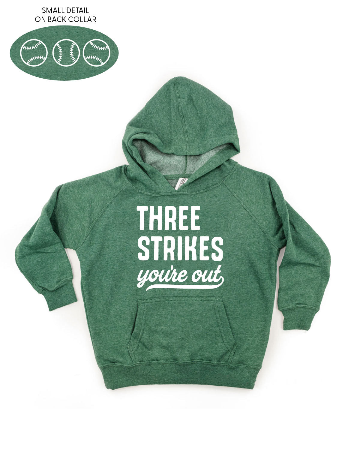 Three Strikes You're Out (bd) - Child HOODIE Little Mama Shirt Shop LLC