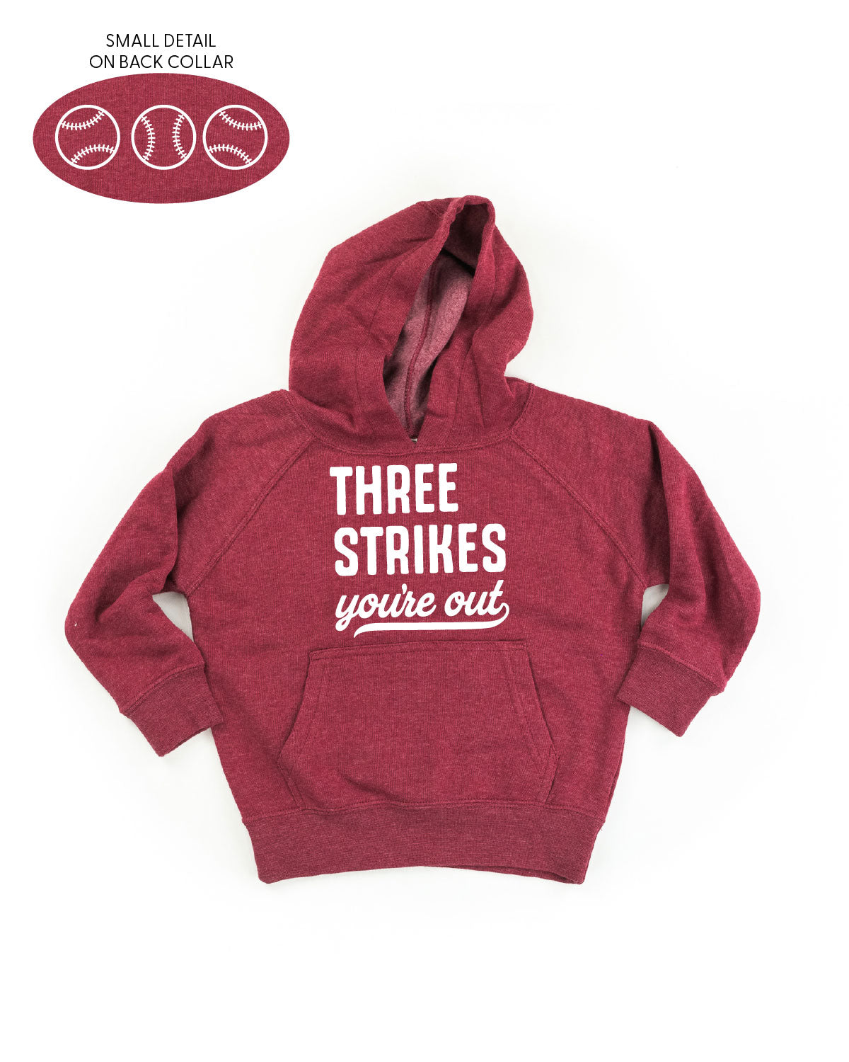 Three Strikes You're Out (bd) - Child HOODIE Little Mama Shirt Shop LLC
