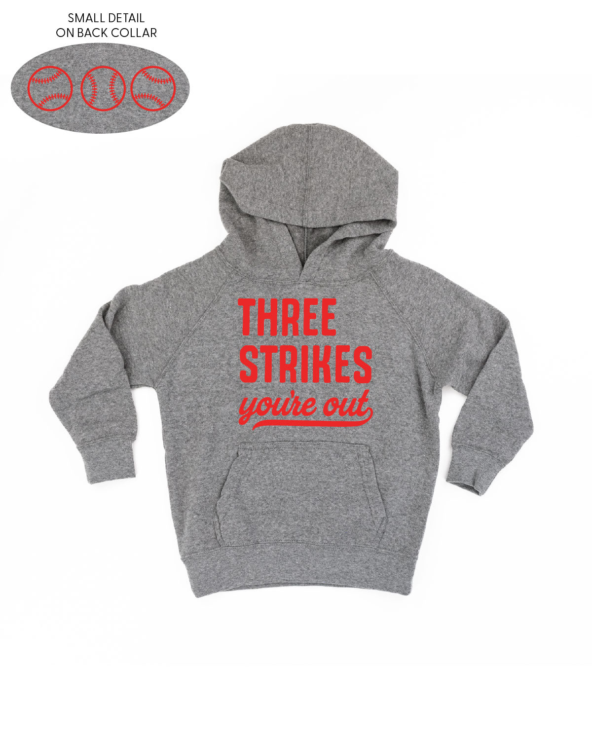 Three Strikes You're Out (bd) - Child HOODIE Little Mama Shirt Shop LLC