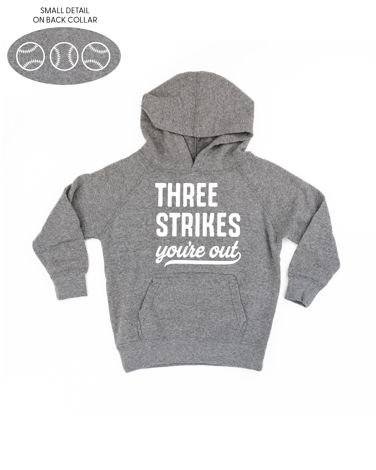 Three Strikes You're Out (bd) - Child HOODIE Little Mama Shirt Shop LLC