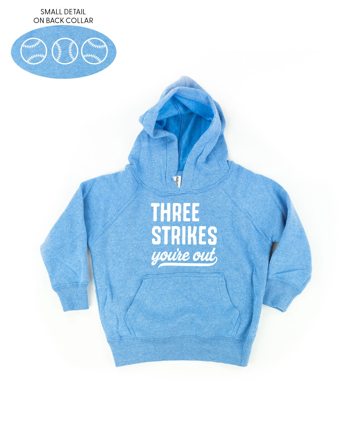 Three Strikes You're Out (bd) - Child HOODIE Little Mama Shirt Shop LLC