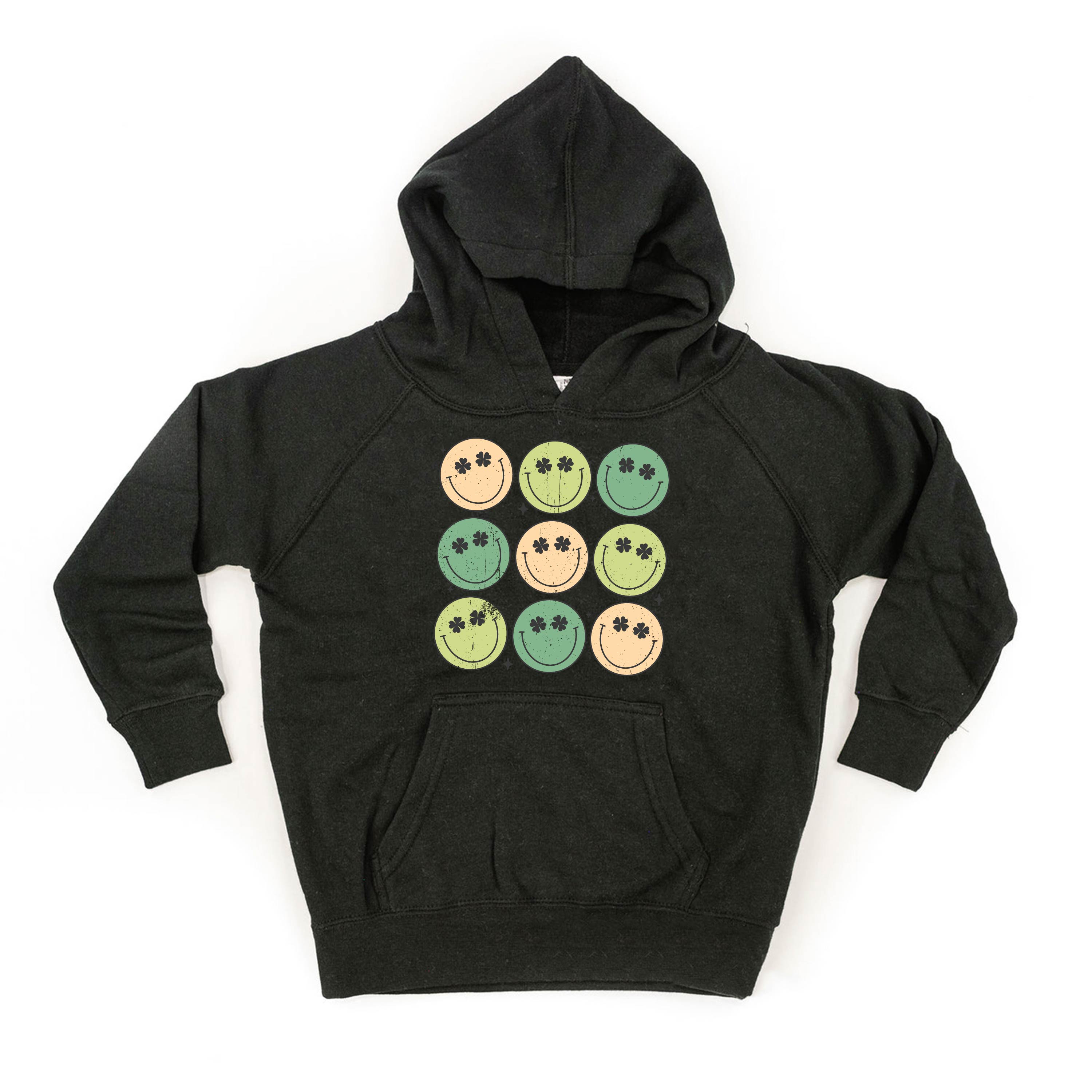 3x3 - St. Patrick's Day Smilies - Child HOODIE Little Mama Shirt Shop