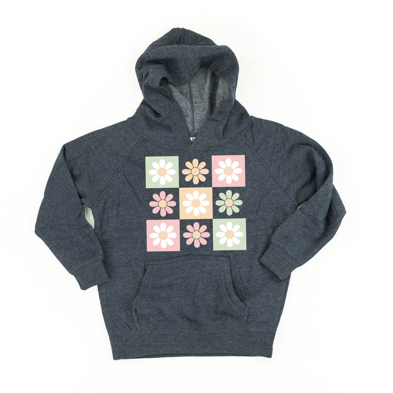 child_hoodies_3x3_checker_board_flowers_little_mama_shirt_shop